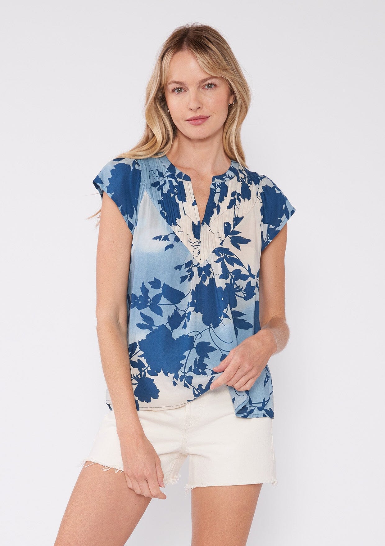 Tropics Flutter Sleeve Top