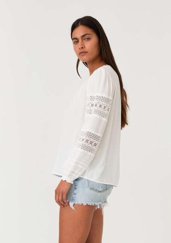 Everly Lace Blouse- Off White