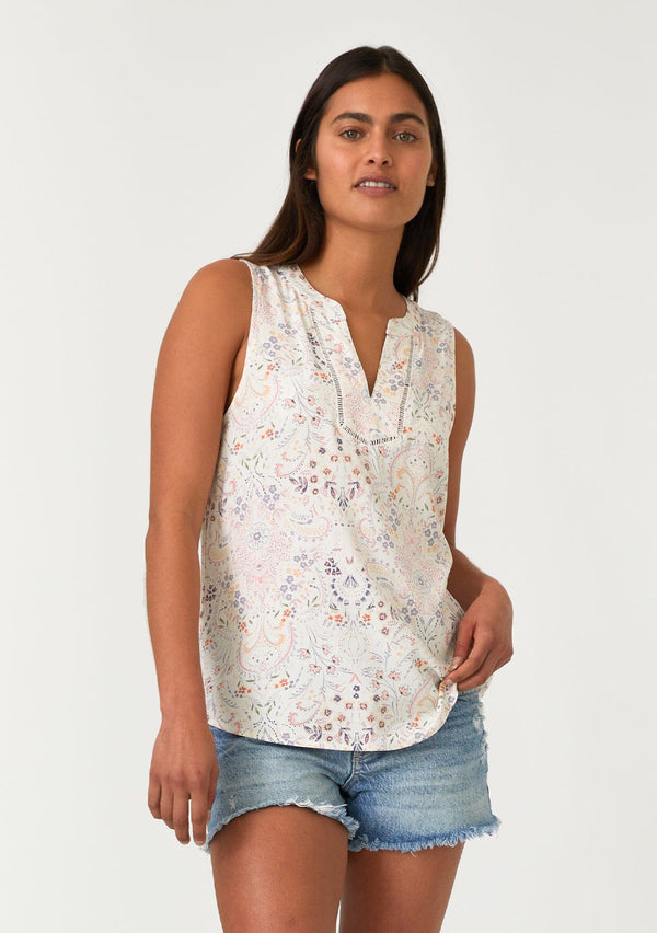 Gimmicks Floral Lace Applique Tank Top - Women's Tank Tops in