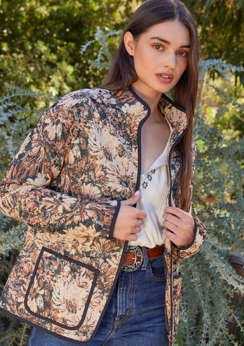 Women's Bohemian Floral Tapestry Jacket | LOVESTITCH