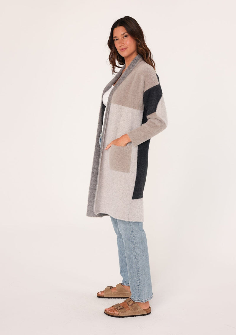 Women's Fuzzy & Soft Shawl Collar Cardigan + Pockets | LOVESTITCH