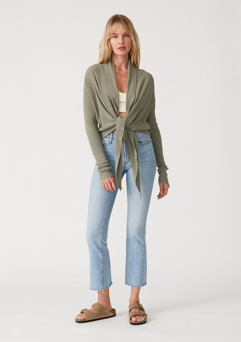 Fly South Ribbed Long Sleeve Wrap Top (Olive)  Bell bottom jeans outfit,  Stylish fall outfits, Bell bottom jeans