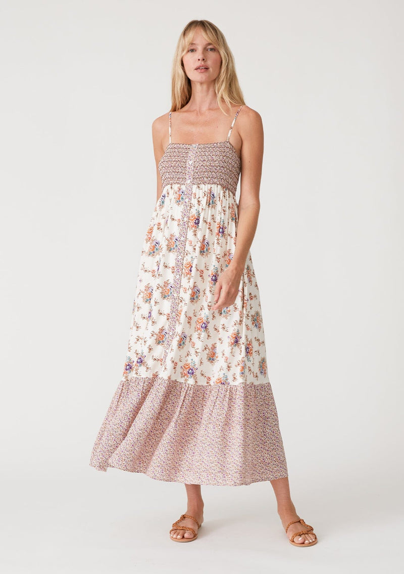 Flower single-strap long microfibre dress, Icône, Long Dresses & Maxi  Dresses For Women