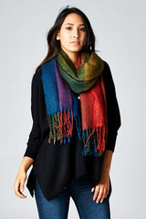 Color Crush Rainbow Plaid Scarf