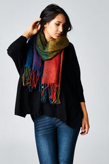 Color Crush Rainbow Plaid Scarf