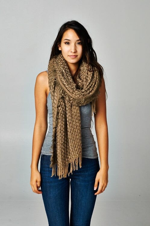 Dahlia Cross Hatch Weave Scarf