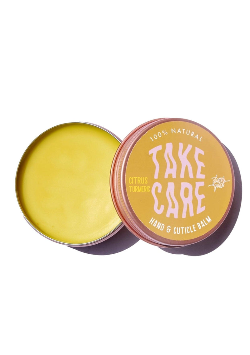 [Scent: Citrus Turmeric] A 100% natural cuticle and hand balm  in citrus turmeric formulated by Glam & Grace. 