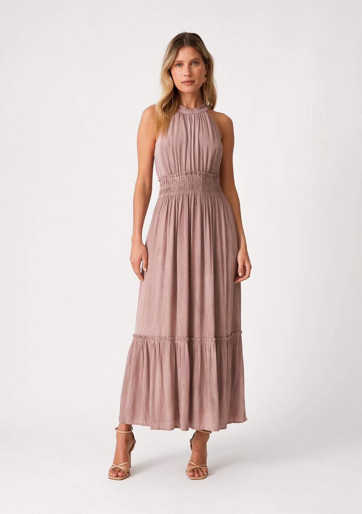 Cloth & Stone Tiered Halter 2024 Midi Maxi Dress NWT Size XS