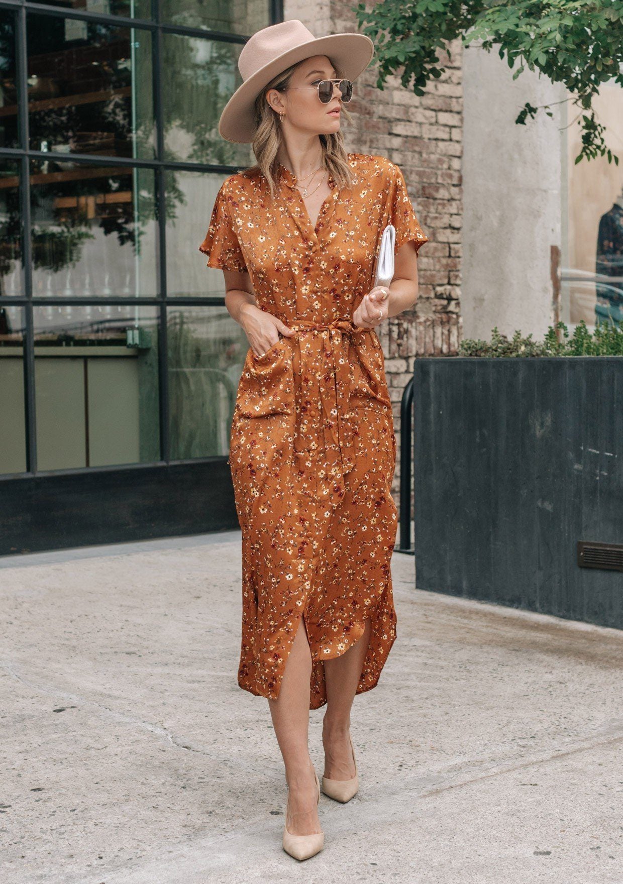 Sweet As Honey Floral Midi Dress