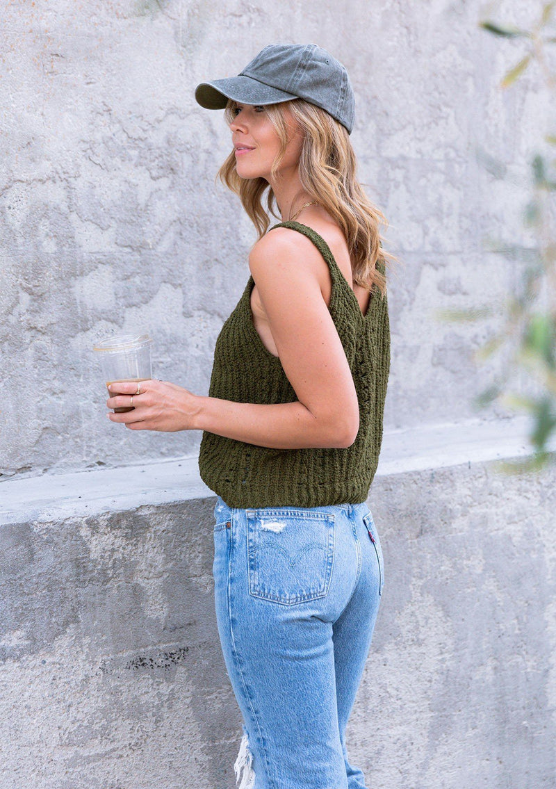 Beige Ribbed Knit Sweater Tank(W517) – The Style Bar Boutique