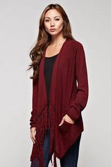 Waterfall Fringed Cardigan