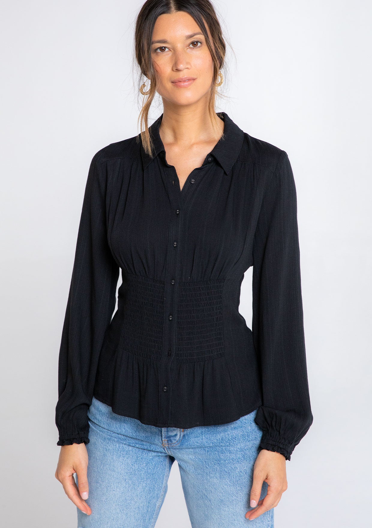Women's Top - Elevated Smocked Shirt | LOVESTITCH