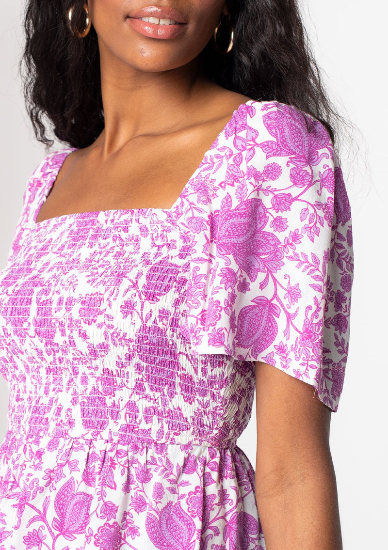 Buy theRebelinme Plus Size Women Purple Solid Color Smocked Sheer Peplum Top  online