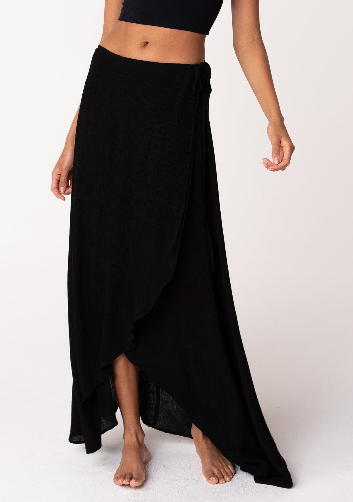 High Seas Maxi Wrap Skirt Cement M