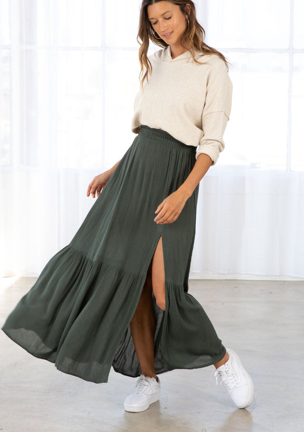 ORANGE MAXI SKIRT Flowy Long Dress Soft Comfy Plus Size Long Ruffle Skirt  for Women Cotton Boho Fall Skirts -  Canada