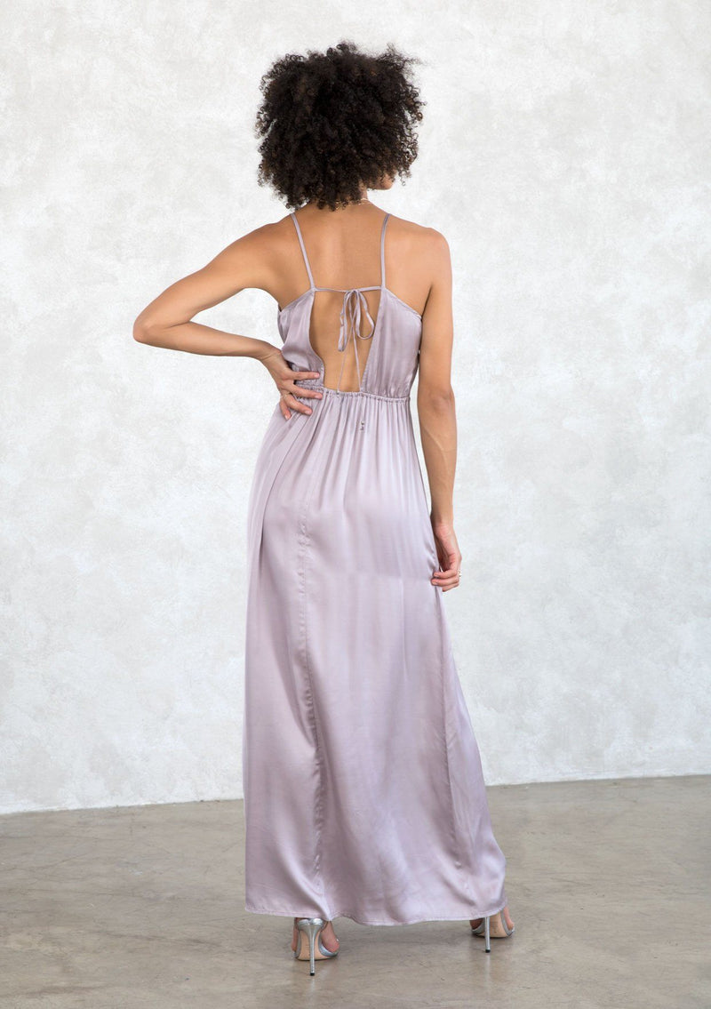 Love Struck Gown - Open Back Slip Gown in Ivory Satin