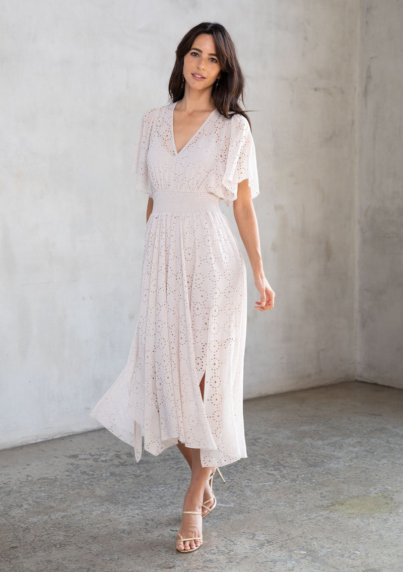Wearing White to a Wedding: After Market Floral Chiffon Maxi Dress