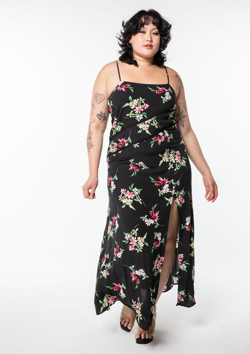 Floral Lace Back Long Sleeve Maxi Dress – ASTR The Label