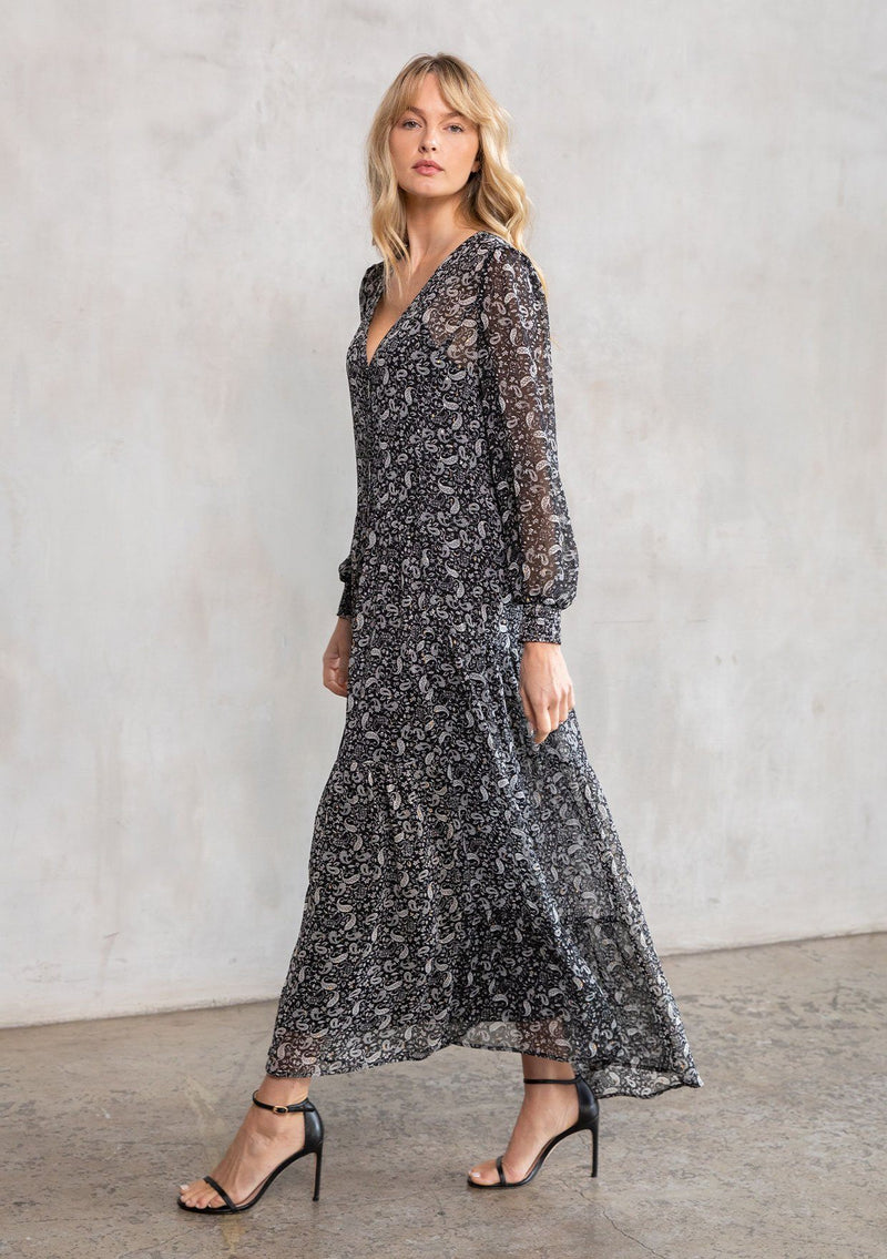 Lucky Brand Plus Floral Paisley Maxi Dress