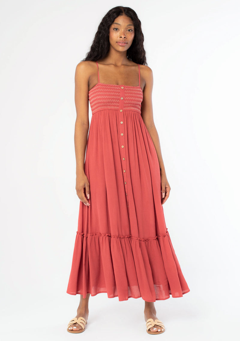 HDE Women's Travel Dress Sleeveless Summer Dress with Built-in Bra Red M