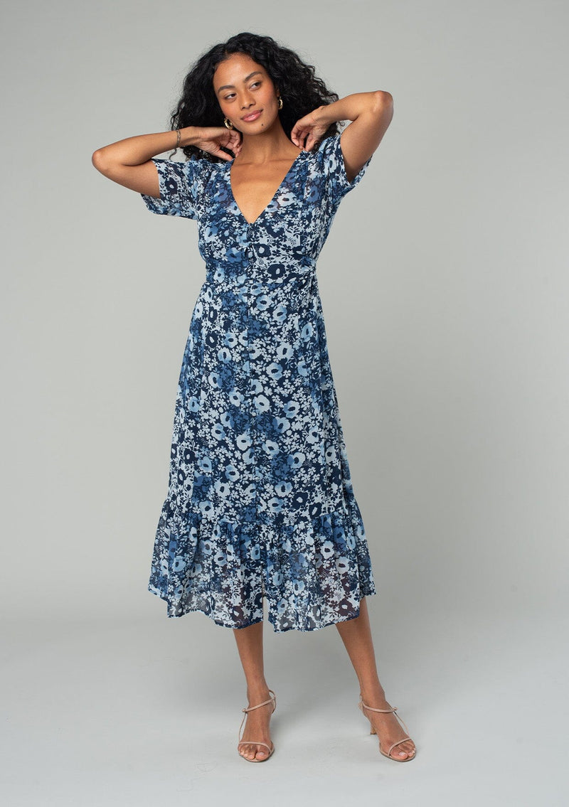 Buy FOREVER NEW Blue Womens Nadine Short Sleeve Midi Dress | Shoppers Stop