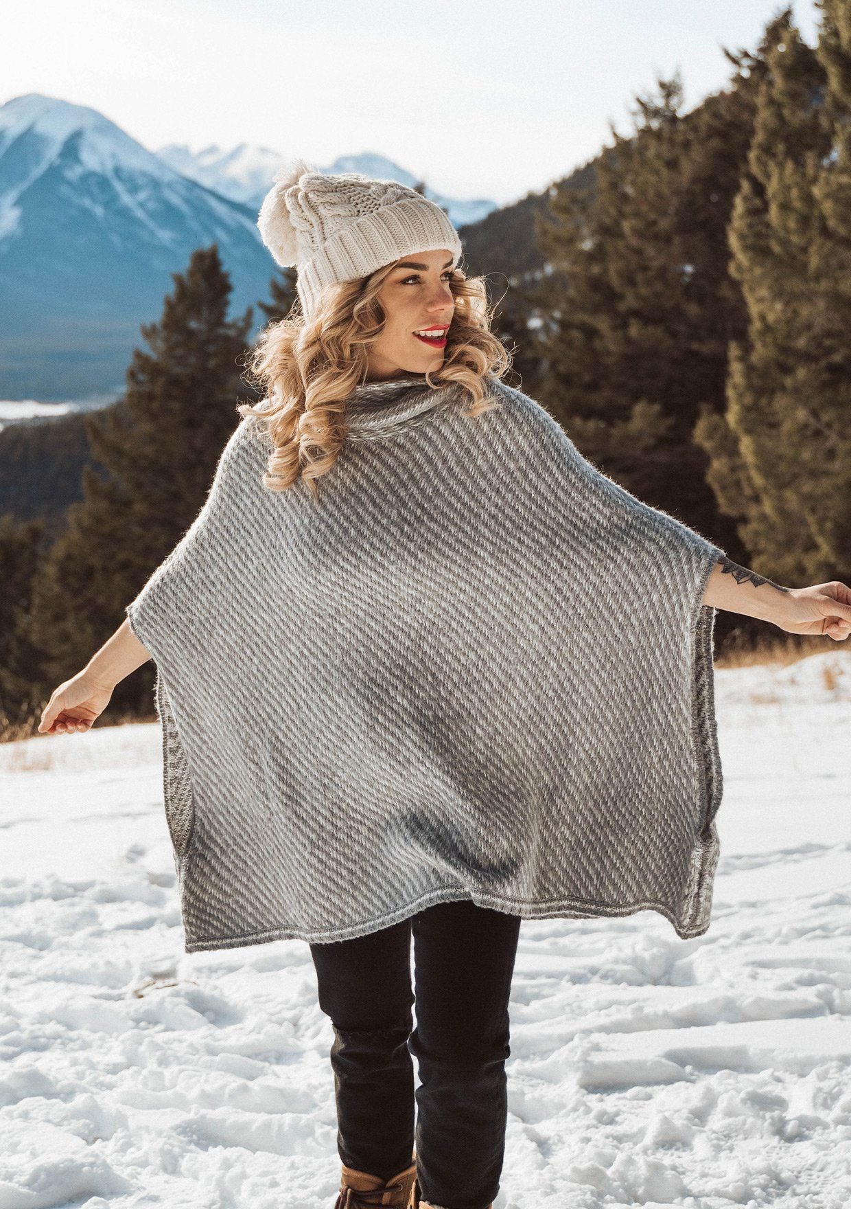 Warm & Cozy Turtleneck Sweater Poncho | LOVESTITCH