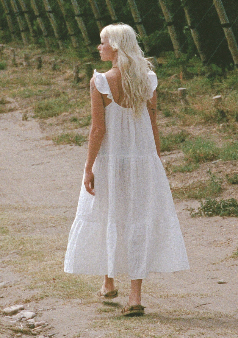 Keiko Lynn: White Cotton Lace Dress from Anthropologie