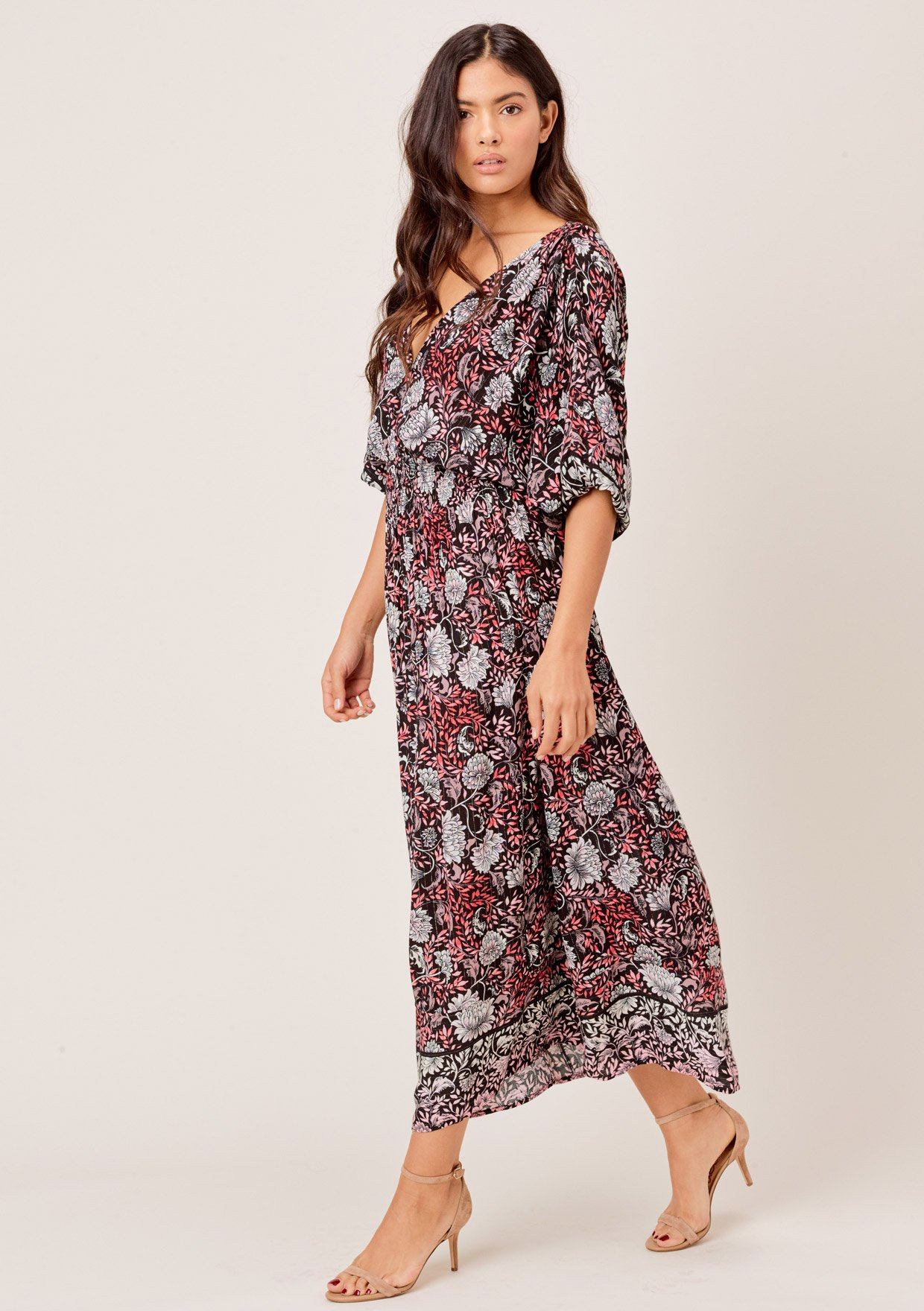 Pretty Bohemian Floral Maxi Dress | LOVESTITCH