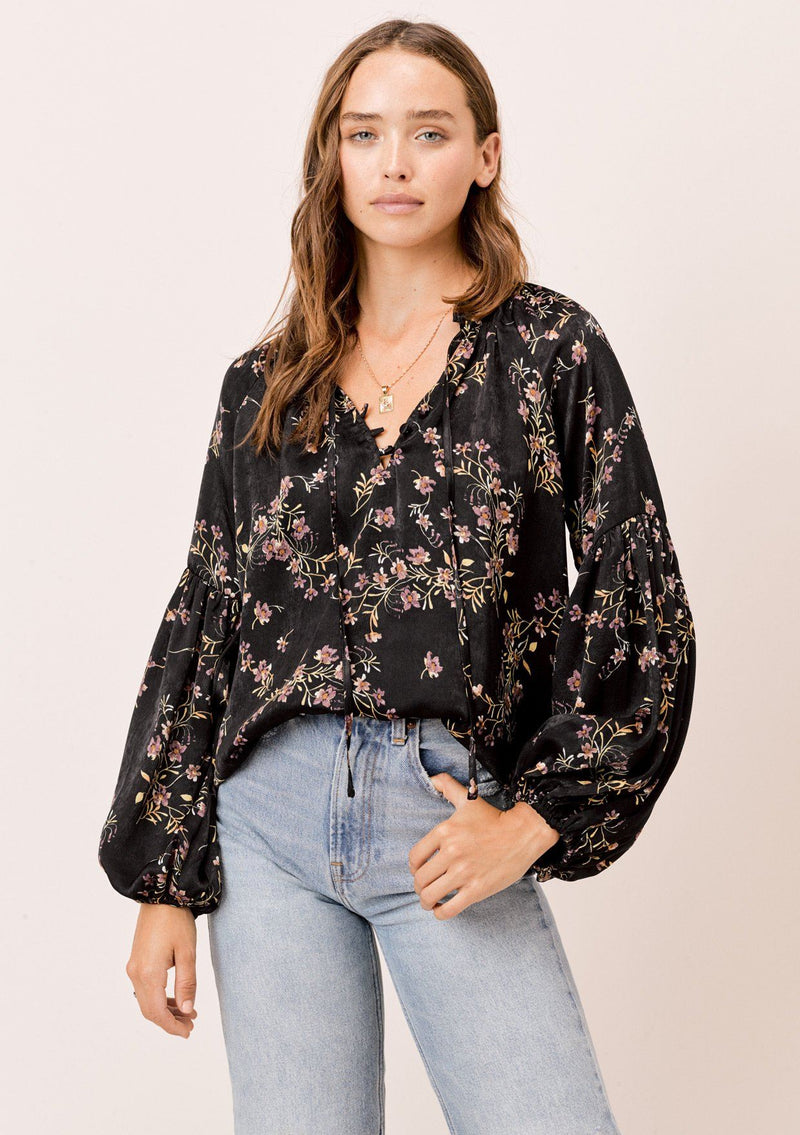 Floral Boho Blouse With Volume Sleeves | LOVESTITCH
