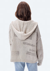 [Color: Vintage Bone] Lovestitch long sleeve, fuzzy, open, cardigan.