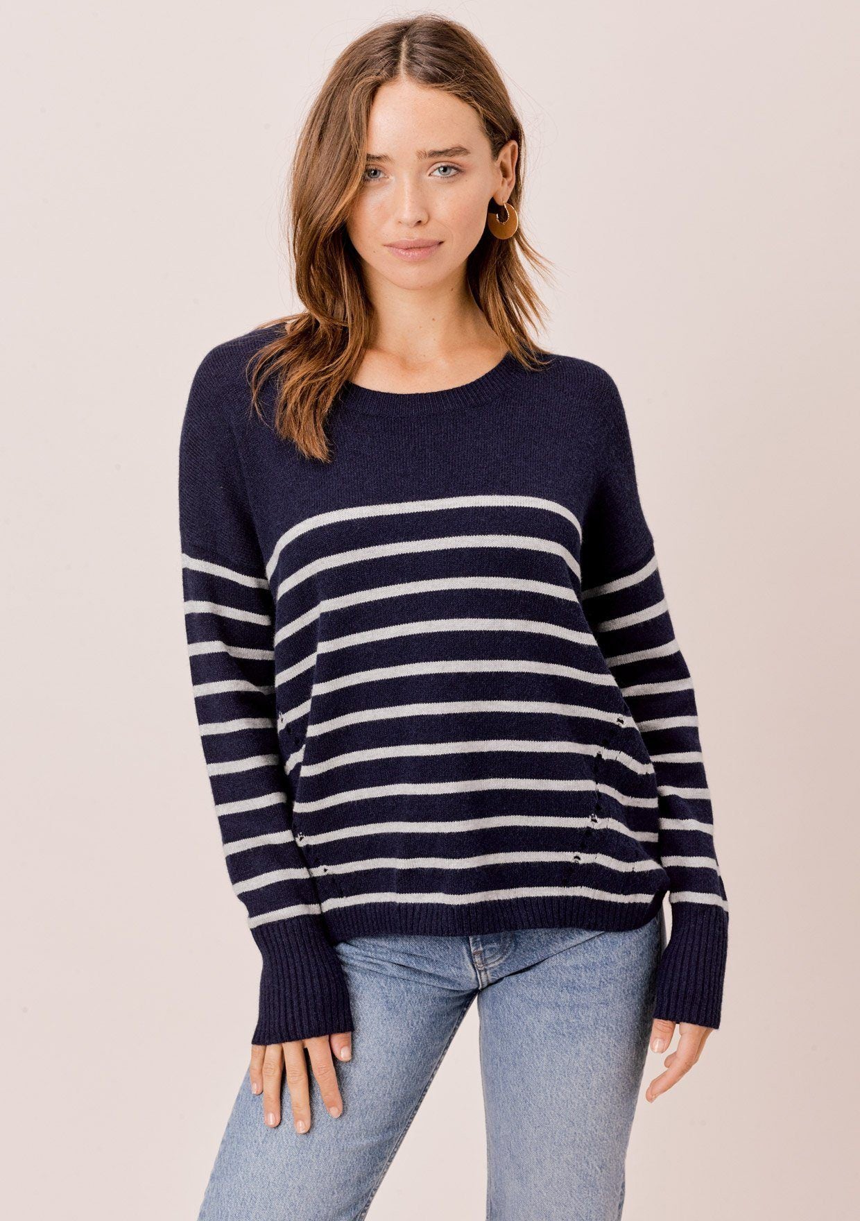 Women's Classic Horizontal Striped Sweater | LOVESTITCH