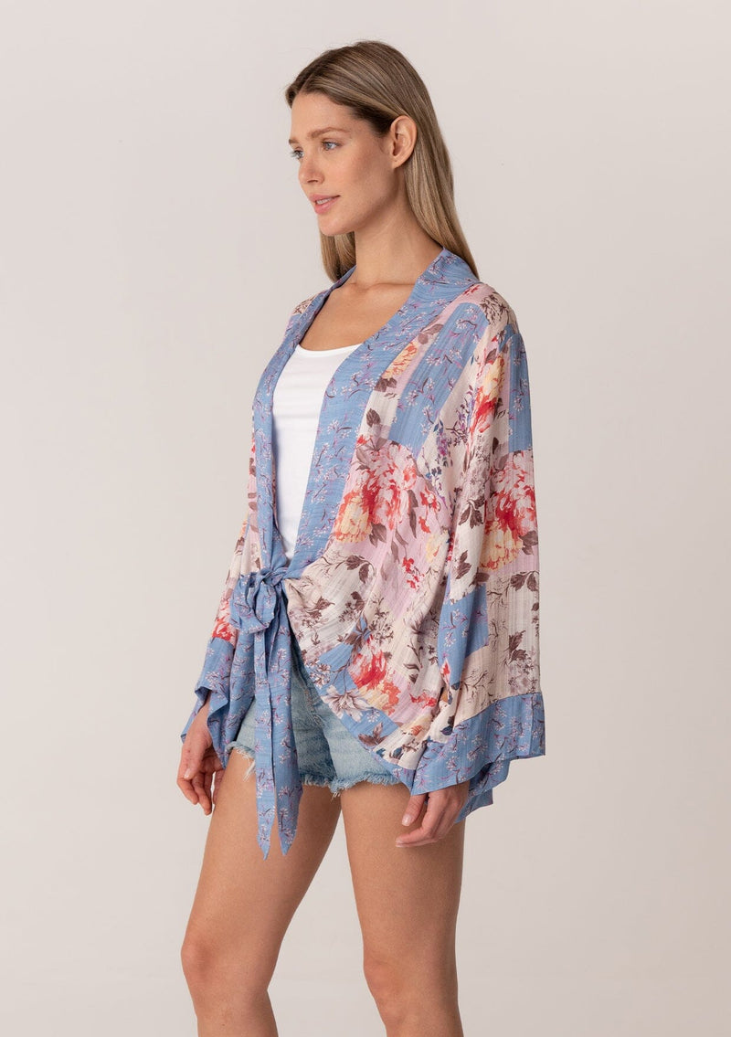 SLINKY Brand Sheer Floral Cascade Front or Tie Front Cardigan Topper XS -  Helia Beer Co