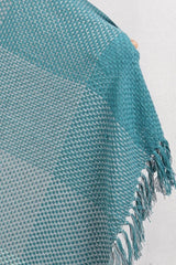 Seafoam Fringe Beach Throw