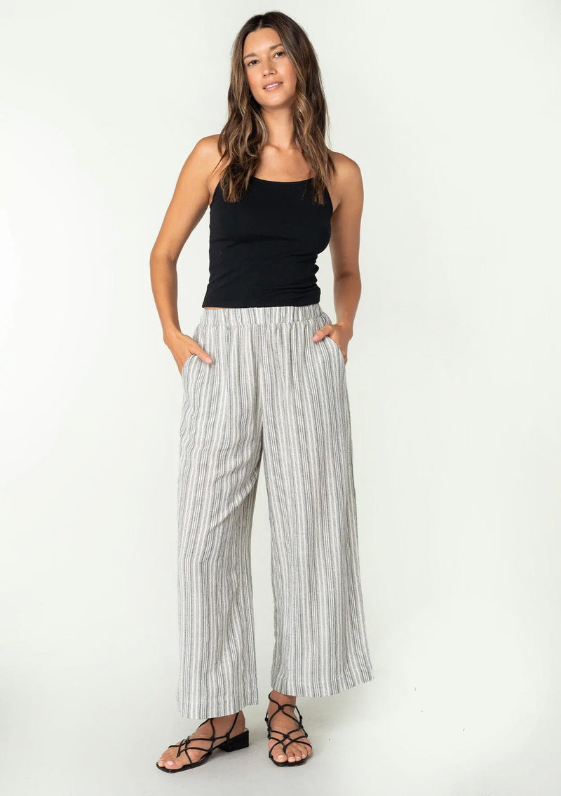 Navy Pinstripe-linen wide-leg suit trousers | Polo Ralph Lauren | MATCHES UK